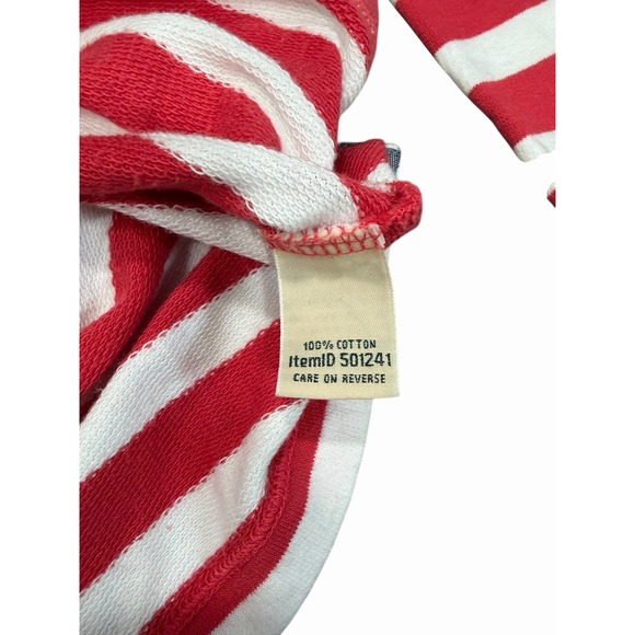 LL Bean Womens Rugby Pullover Shirt Striped Medium Gropcore Outdoor Hiking - Picture 6 of 7